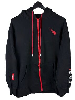 Mens 2025 Falcon Crowdstrike Esports Gaming Full Zip Tech Hoodie Size XL